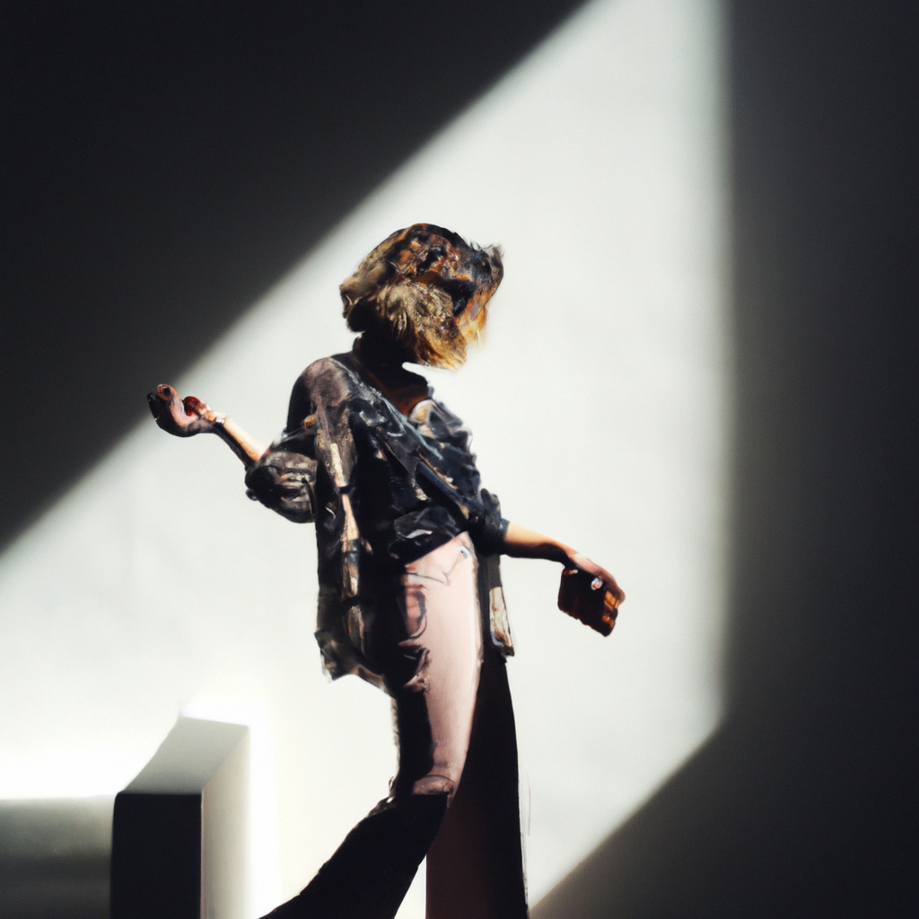 Editorial de moda con juego de sombras y luz natural