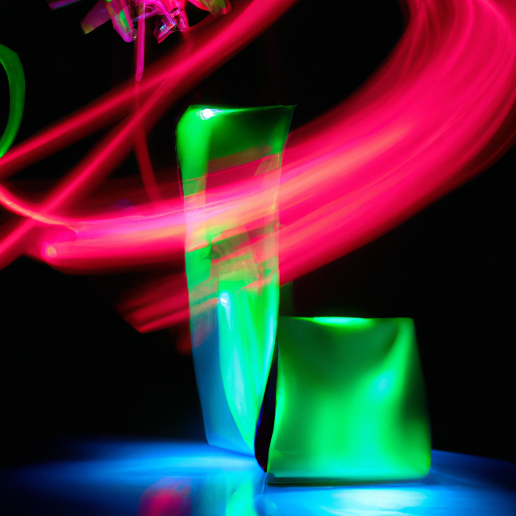 Moda con motion blur y geles de color en set minimalista